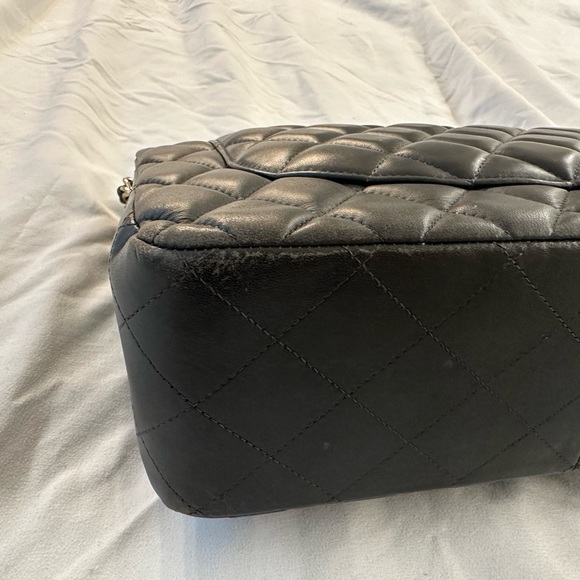 ❌SOLD❌ Authentic Chanel Jumbo Double Flap Dark Gray with Silver Hardware - Picture 6 of 15